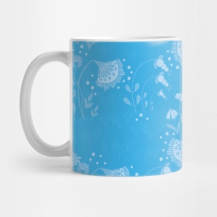 Blue  flowers pattern #6 Mug